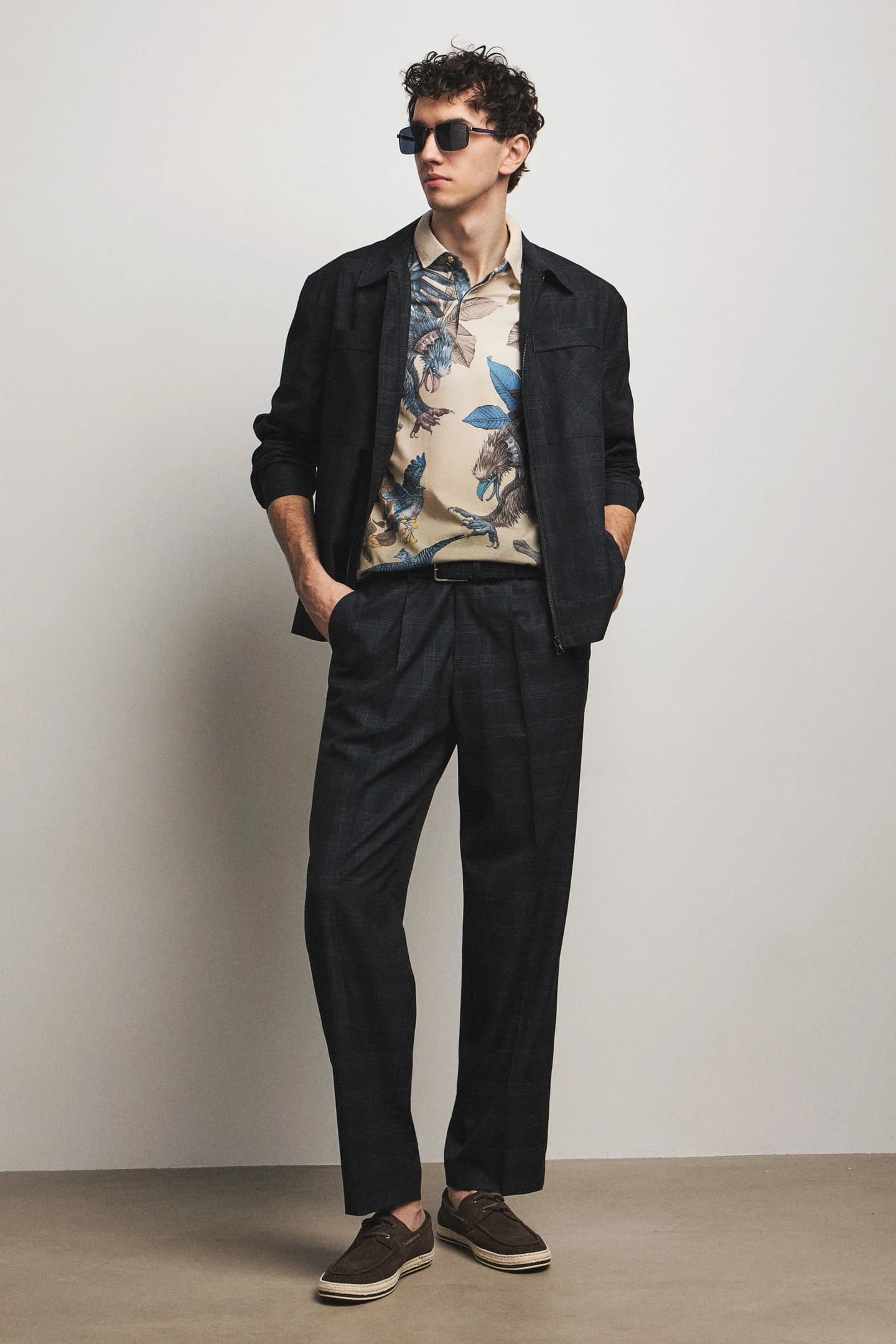 Мужское поло из хлопка с эластаном