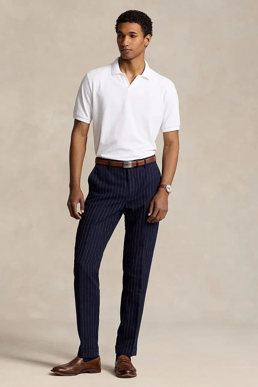 Хлопковая рубашка-поло - фото 3