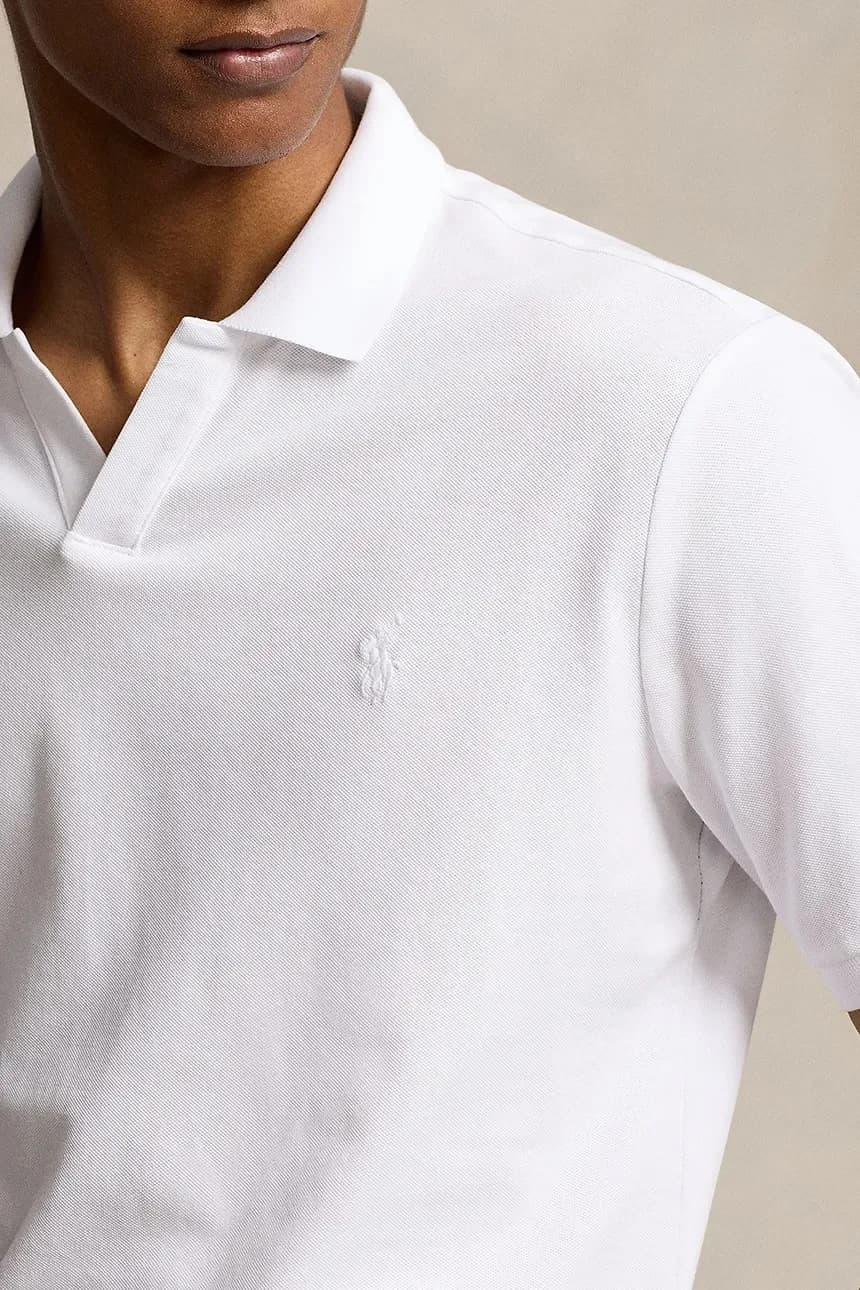 Хлопковая рубашка-поло - фото 4