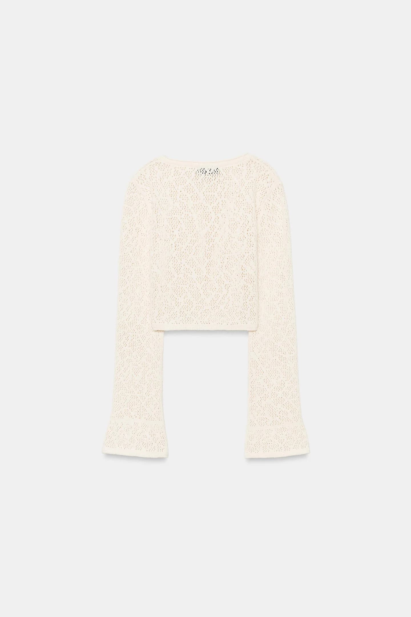 КОРОТКИЙ ТРИКОТАЖНЫЙ ТОП ПУАНТЕЛЬ - фото 2