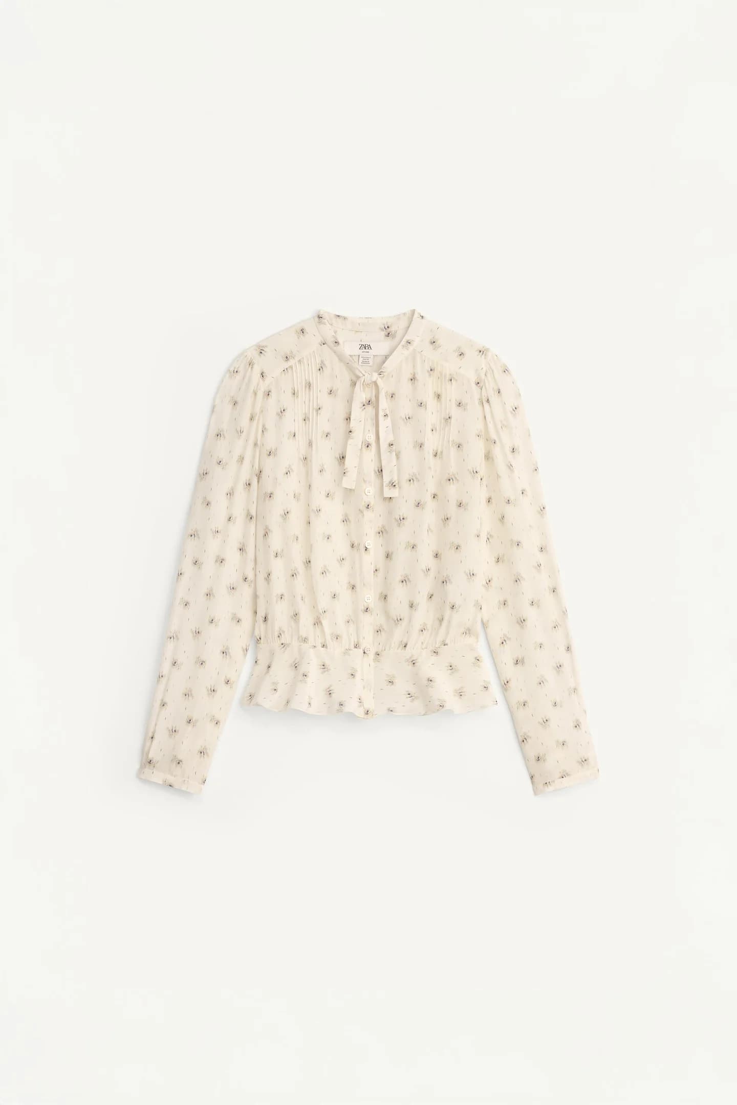 БЛУЗКА С ПРИНТОМ И ЗАВЯЗКАМИ, ОГРАНИЧЕННАЯ ВЫПУСК