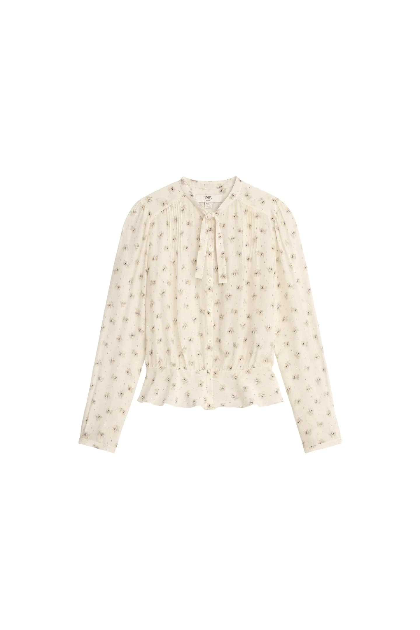 БЛУЗКА С ПРИНТОМ И ЗАВЯЗКАМИ, ОГРАНИЧЕННАЯ ВЫПУСК - фото 3