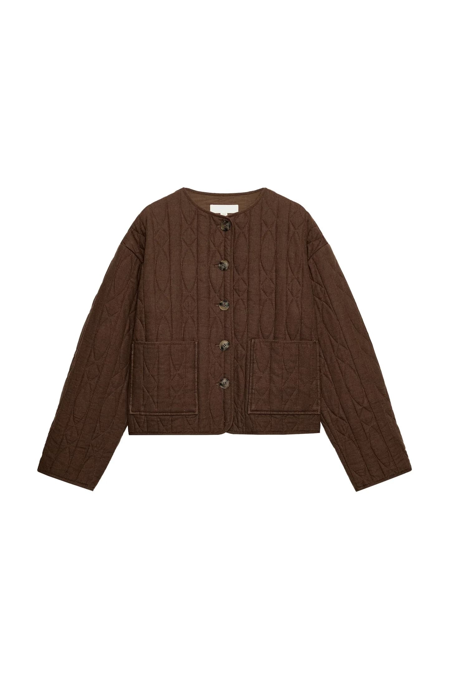 Льняная стеганая куртка с деревенским характером - фото 3