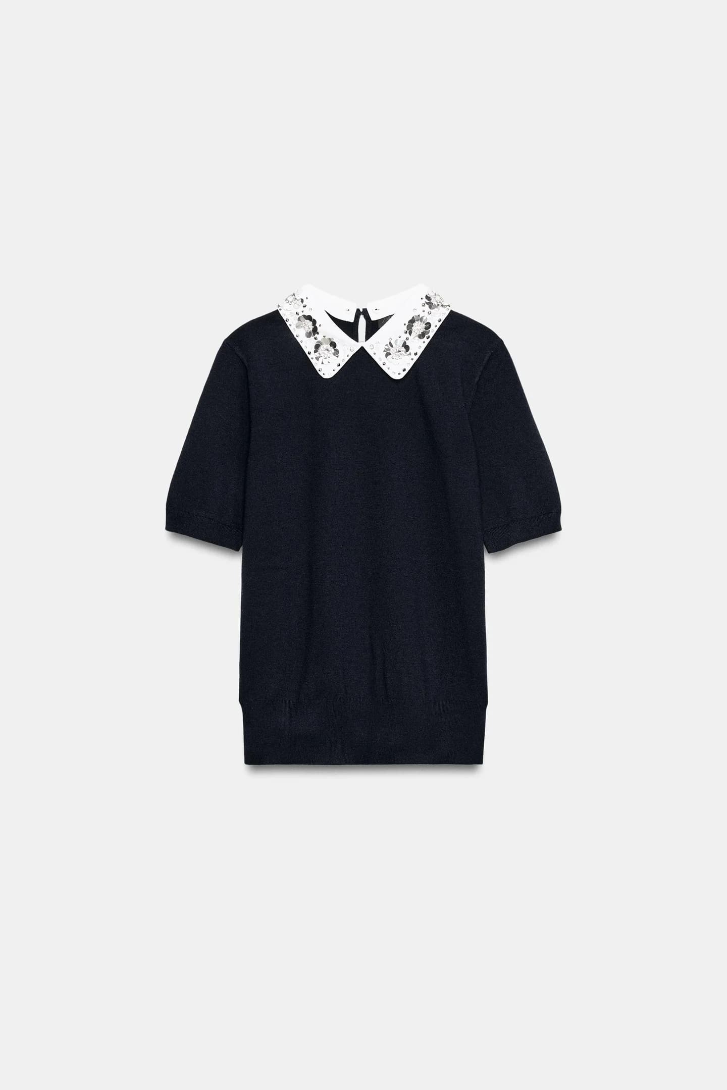 ТРИКОТАЖНЫЙ СВИТЕР С БИСЕРОМ И ПАЙЕТКАМИ