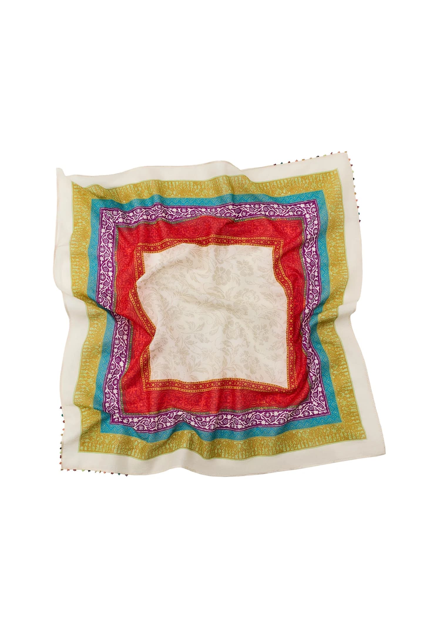 ШАРФ С ПРИНТОМ БИСЕРАМИ - фото 3