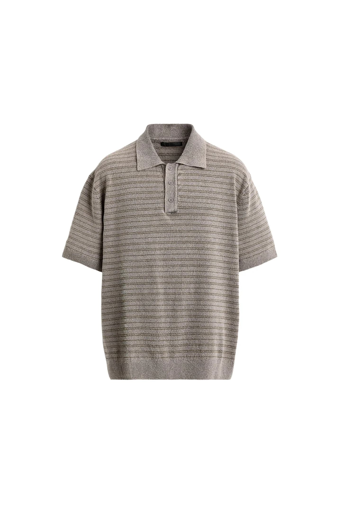 ТРИКОТАЖНАЯ РУБАШКА ПОЛО С БУКЛОЙ - фото 3