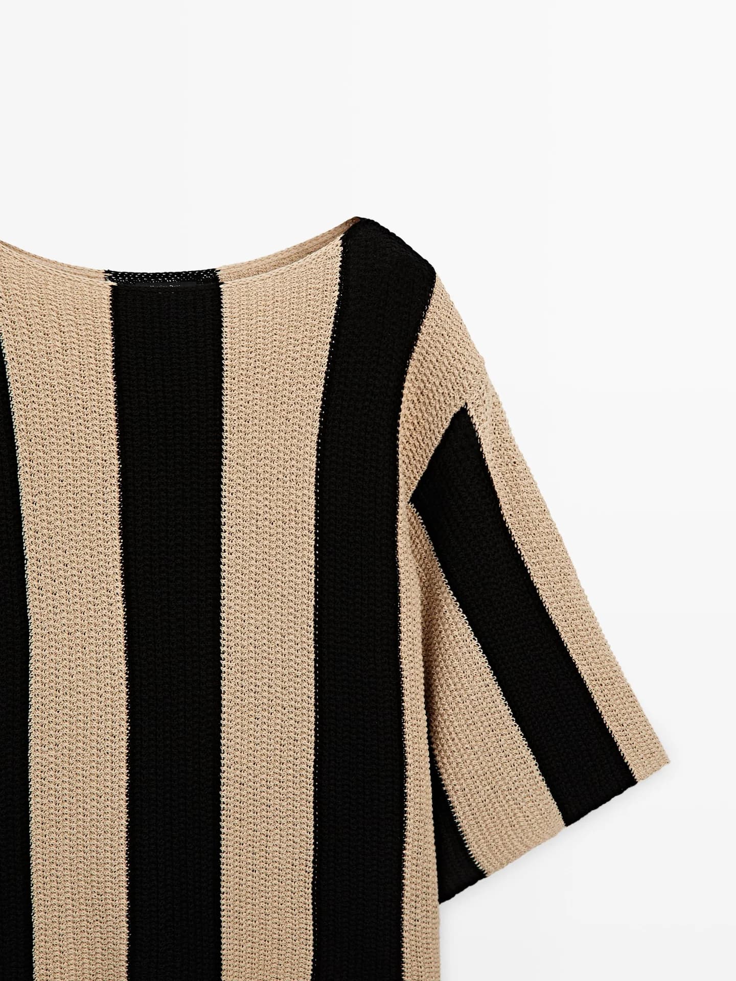 Вязаный свитер с полосками и хлопком - фото 13