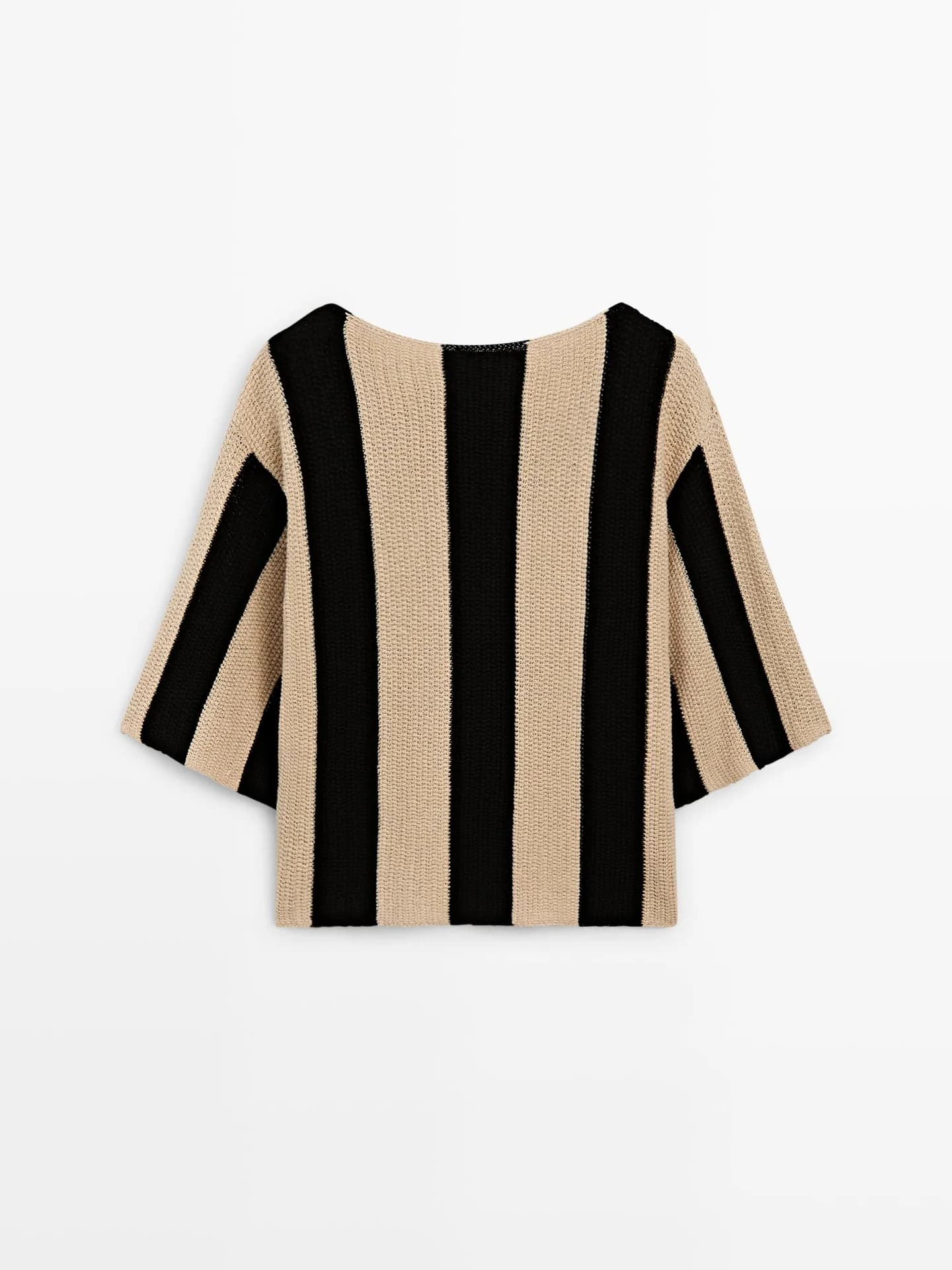 Вязаный свитер с полосками и хлопком - фото 22