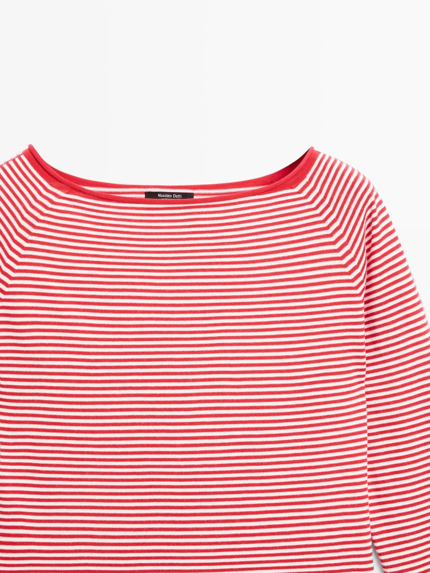 Полосатый хлопковый вязаный свитер - фото 25