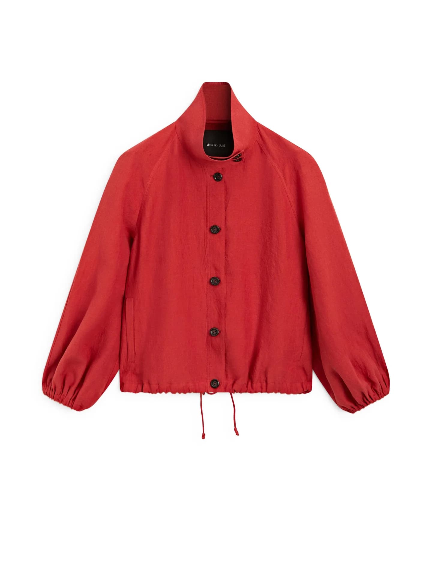 Пышный бомбер из льна - фото 6