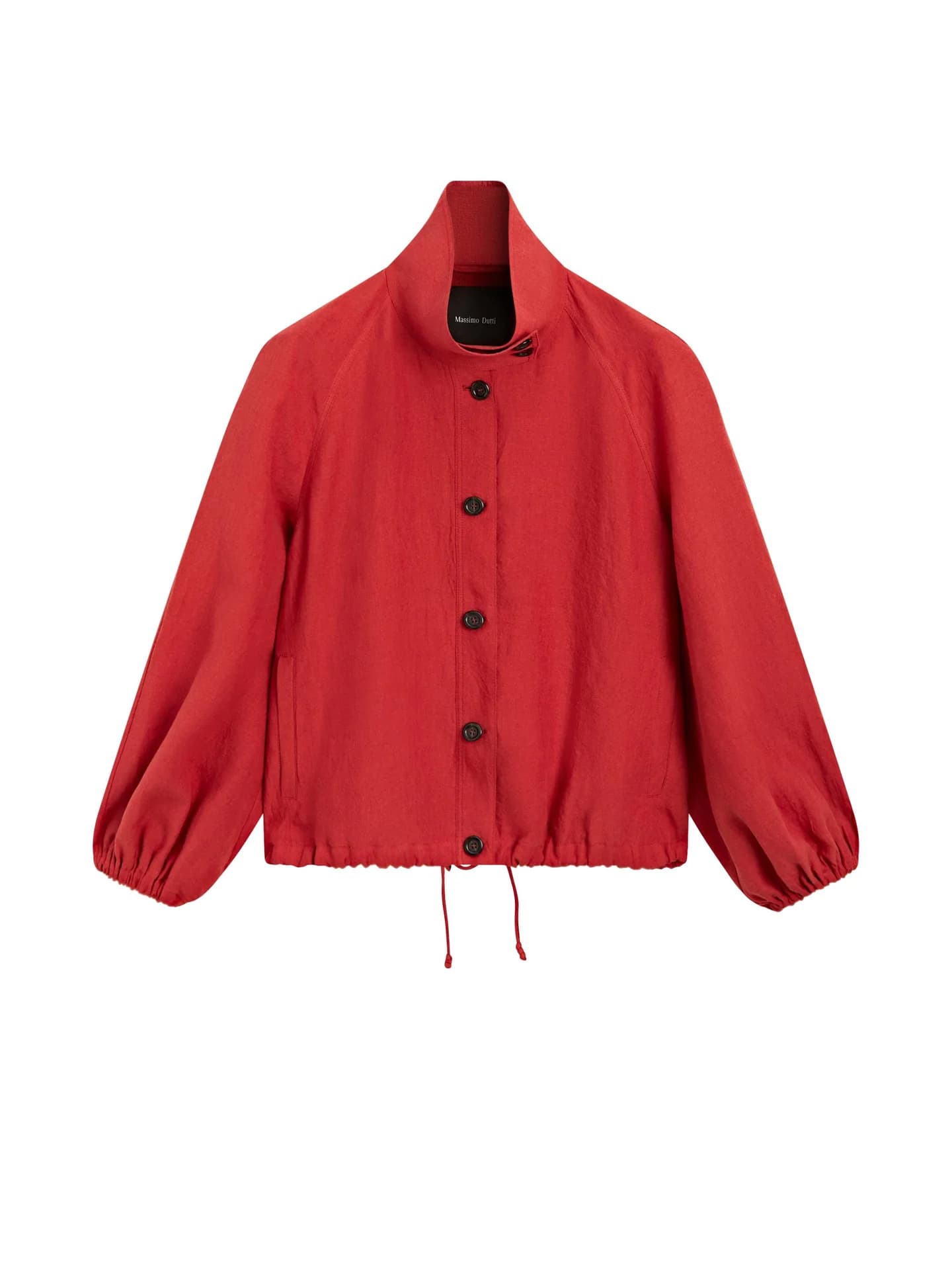 Пышный бомбер из льна - фото 7