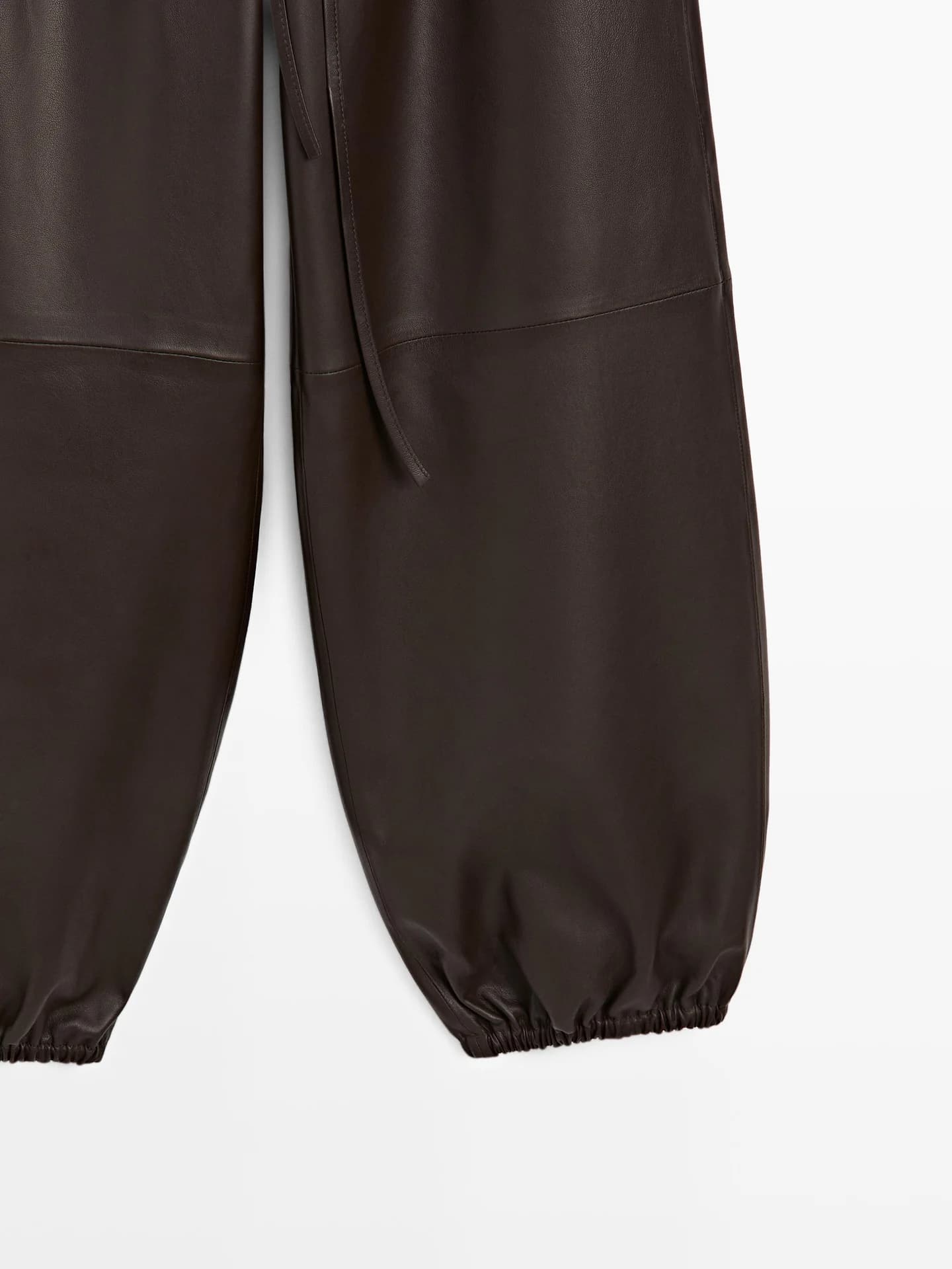 Брюки Аладдин из кожи наппа. - фото 3