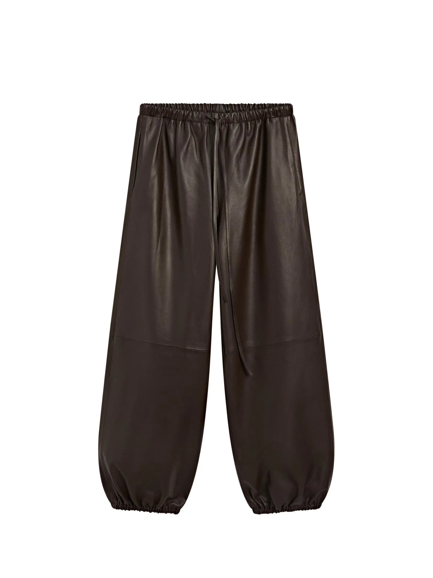 Брюки Аладдин из кожи наппа. - фото 4