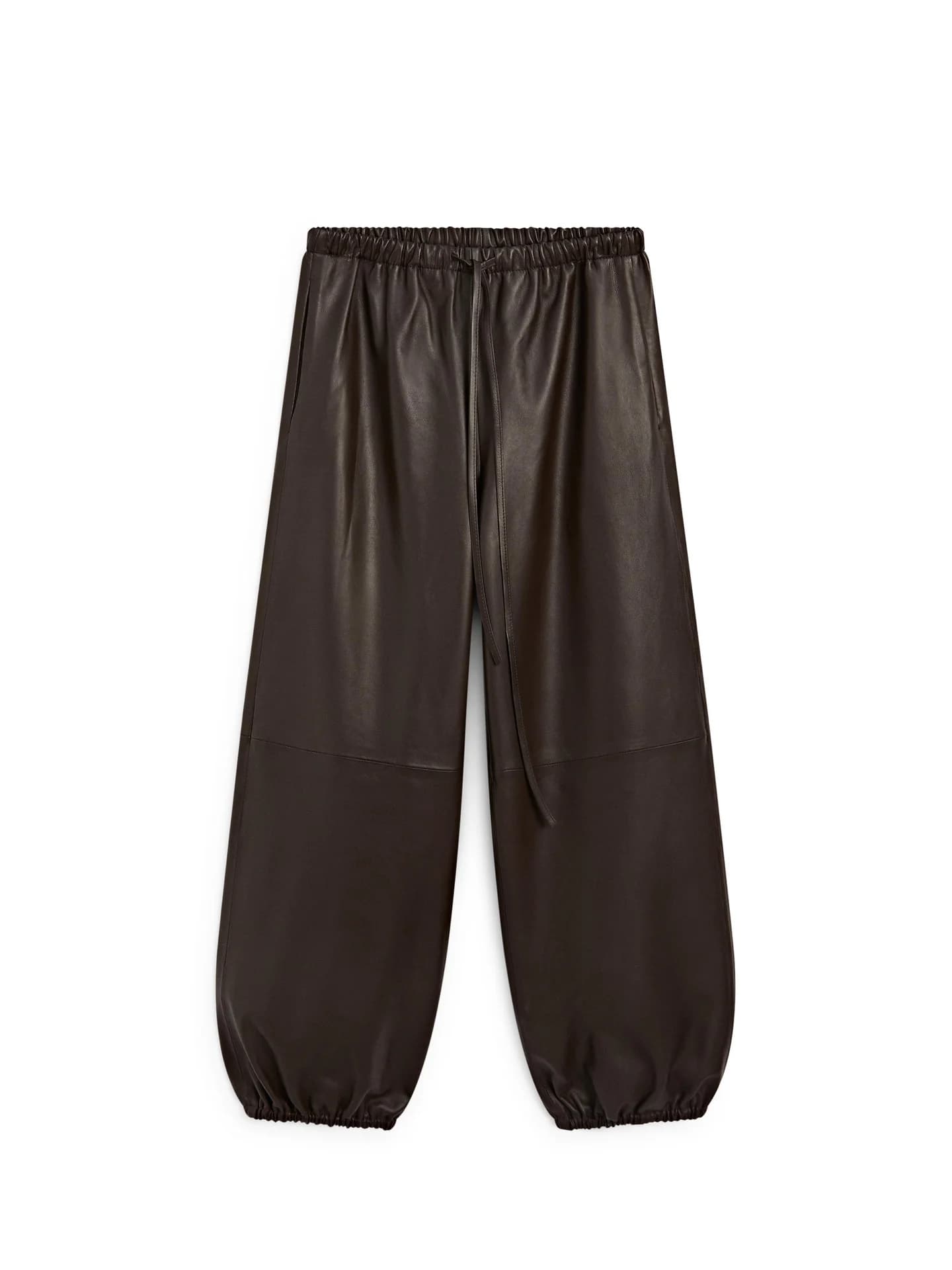 Брюки Аладдин из кожи наппа. - фото 5