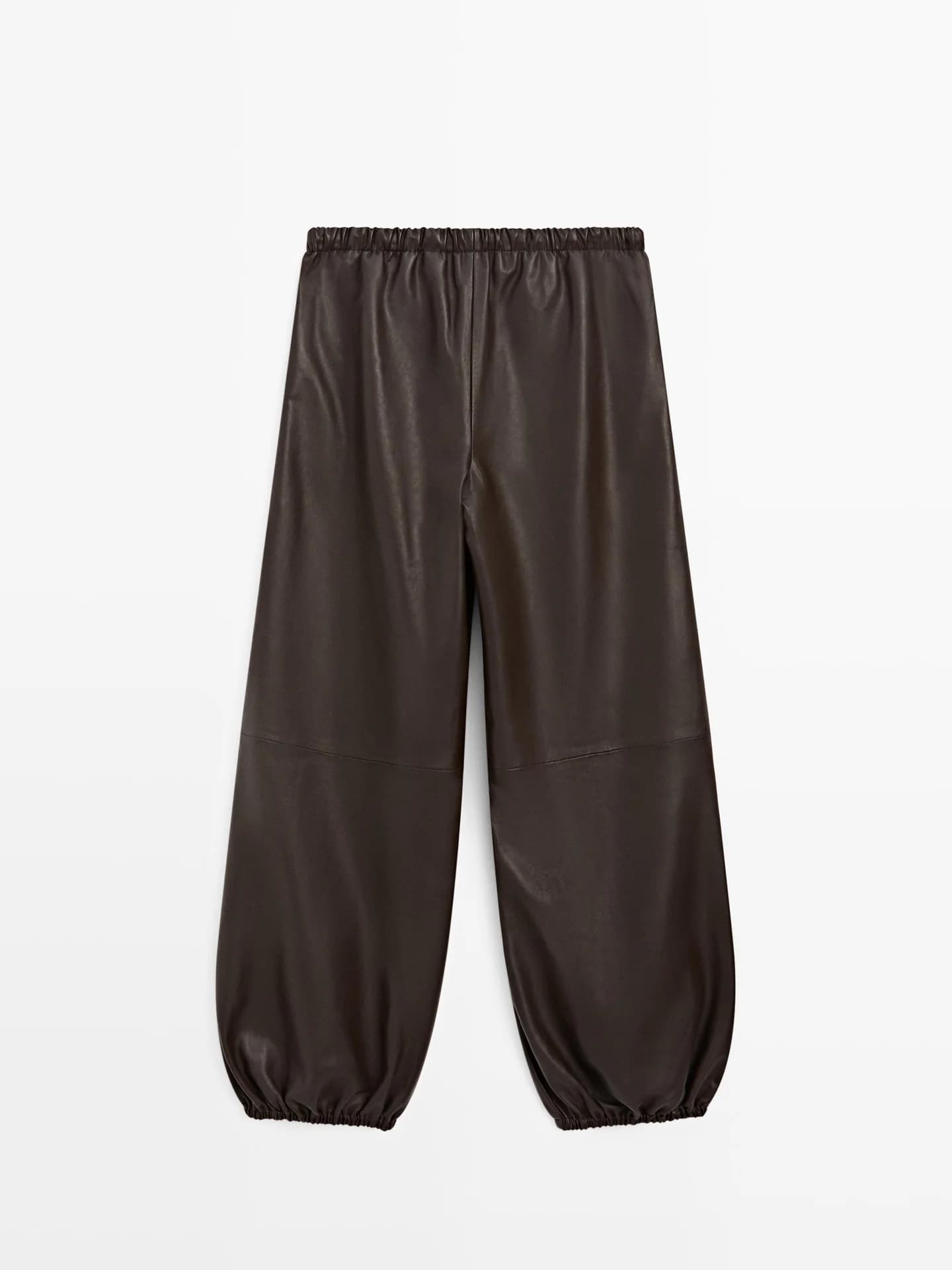 Брюки Аладдин из кожи наппа. - фото 6