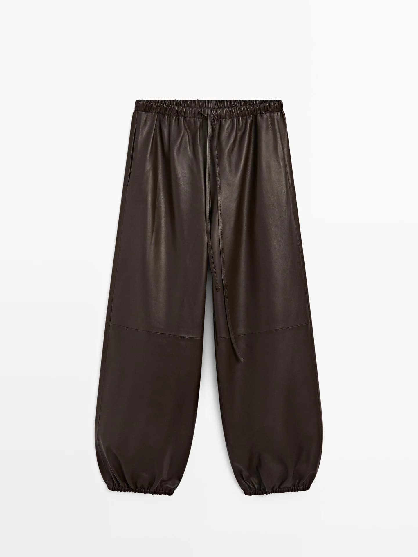 Брюки Аладдин из кожи наппа. - фото 8