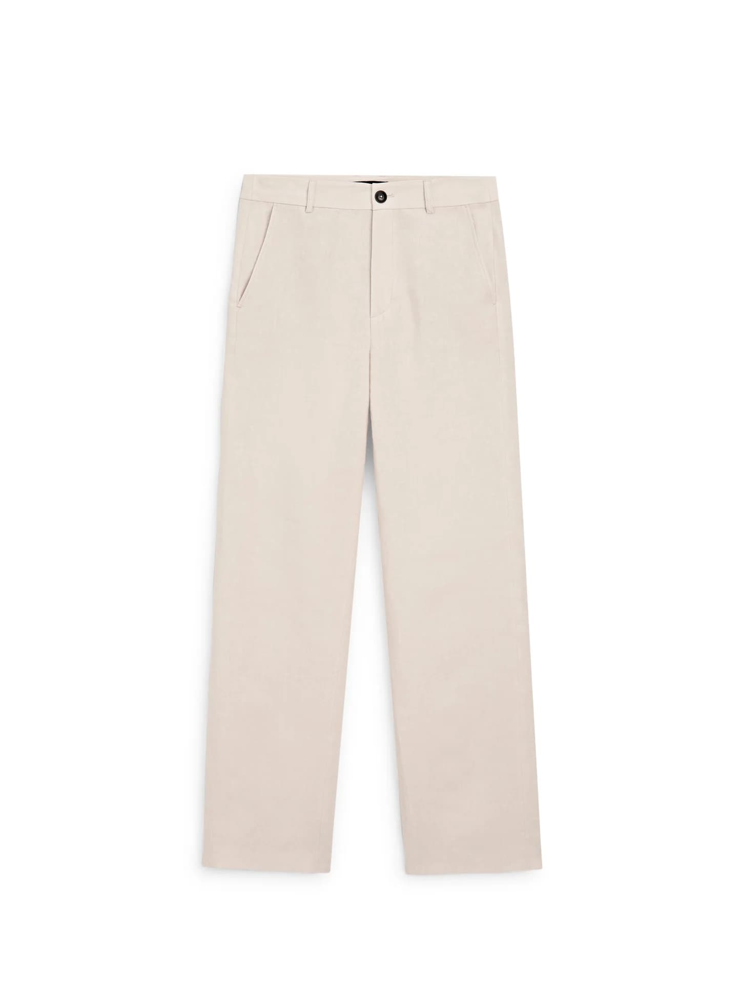 Брюки свободного кроя из 100% льна. - фото 4