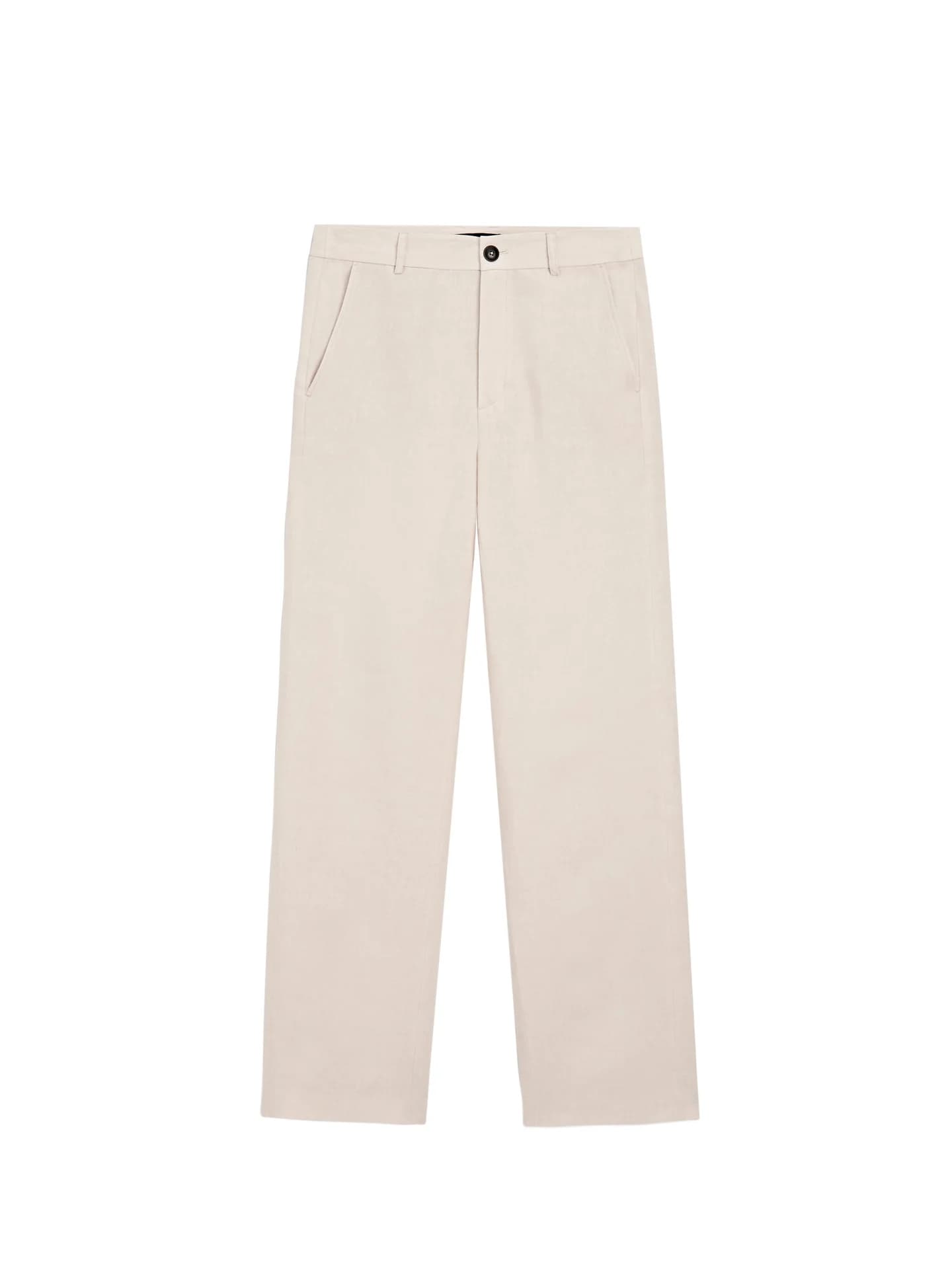 Брюки свободного кроя из 100% льна. - фото 5