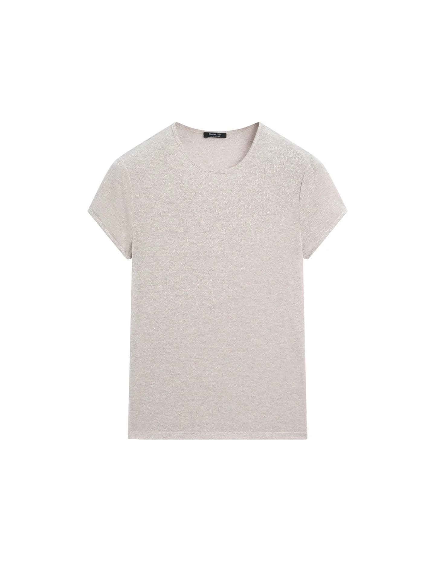 Футболка с короткими рукавами и блестящей деталью - фото 9