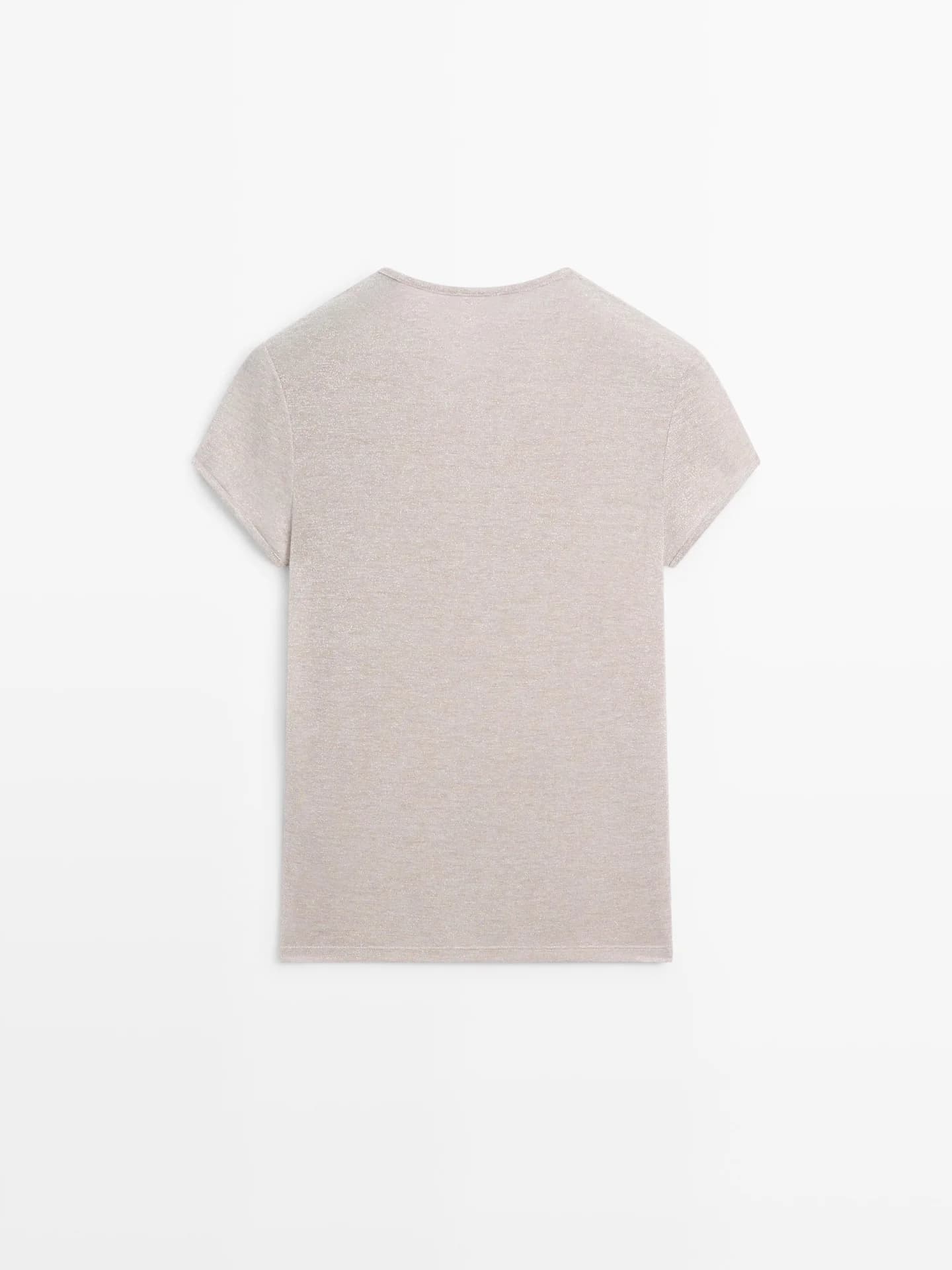 Футболка с короткими рукавами и блестящей деталью - фото 11