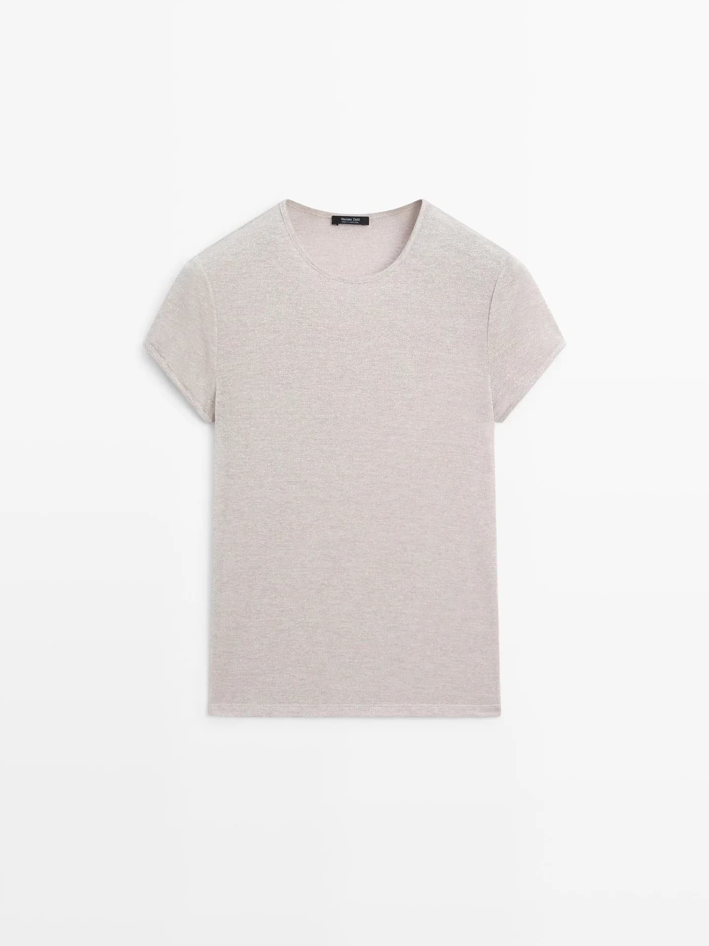 Футболка с короткими рукавами и блестящей деталью - фото 15