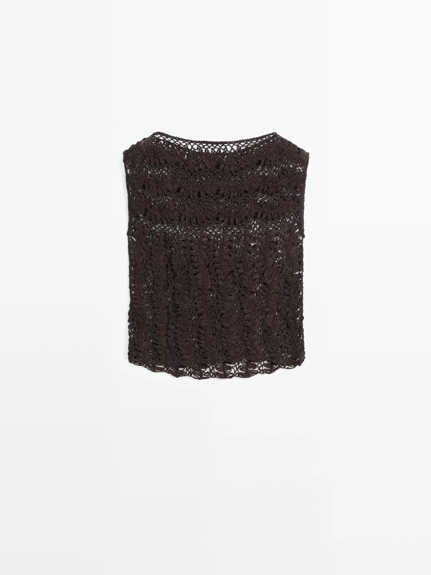 Вязаный топ крючком - фото 8