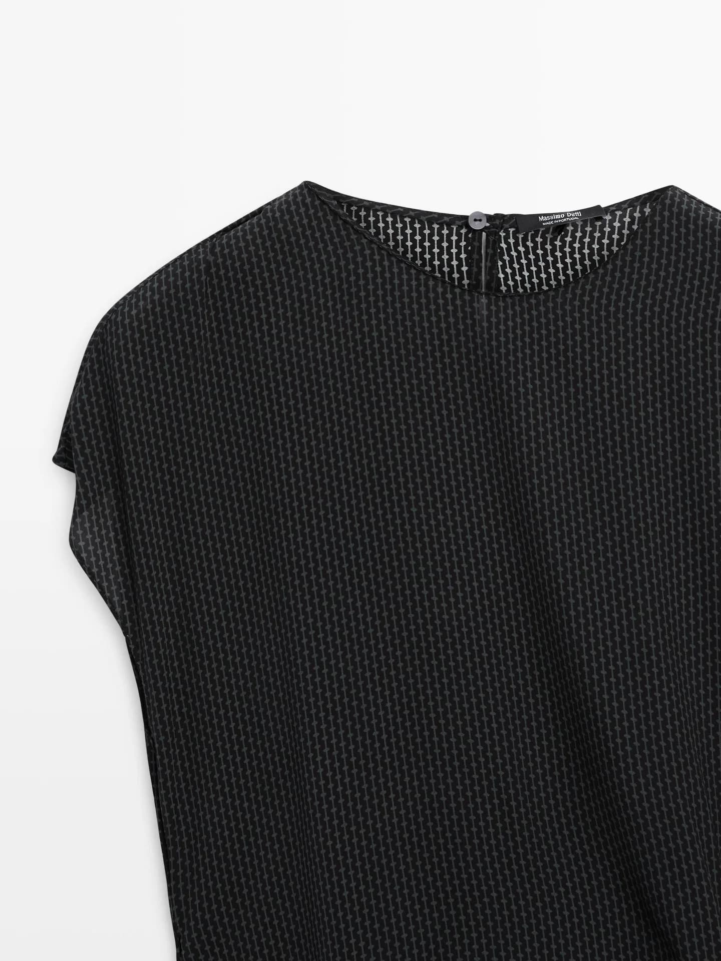 Длинное воздушное платье с принтом и завязками. - фото 5