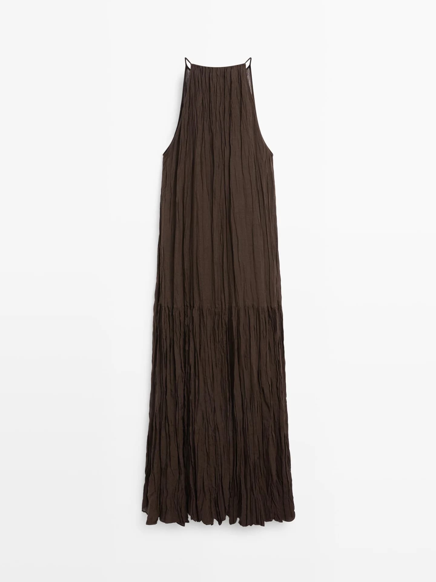 Свободное платье средней длины на пуговицах. - фото 3