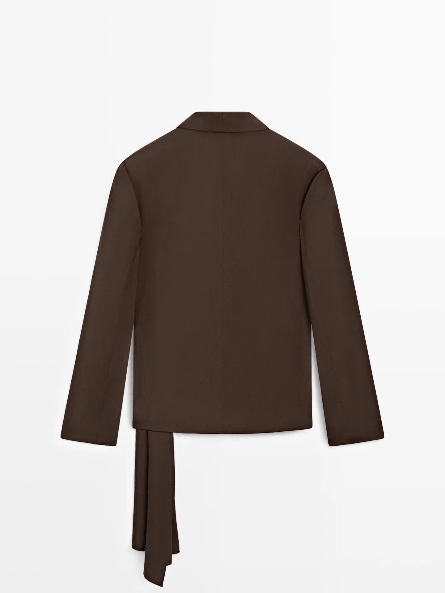 Жакет из смесовой шерсти с завязками - фото 3