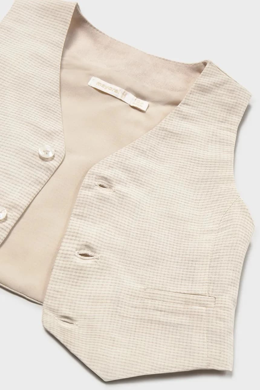 Детский жилет из смесового льна - фото 3