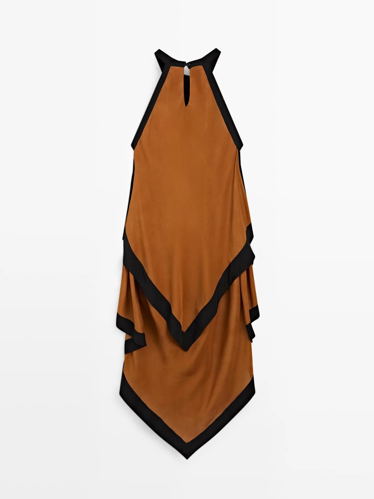 Платье средней длины с контрастными слоями - фото 4