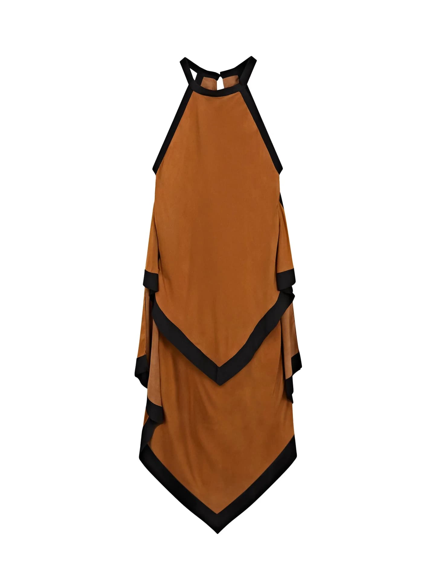 Платье средней длины с контрастными слоями - фото 6