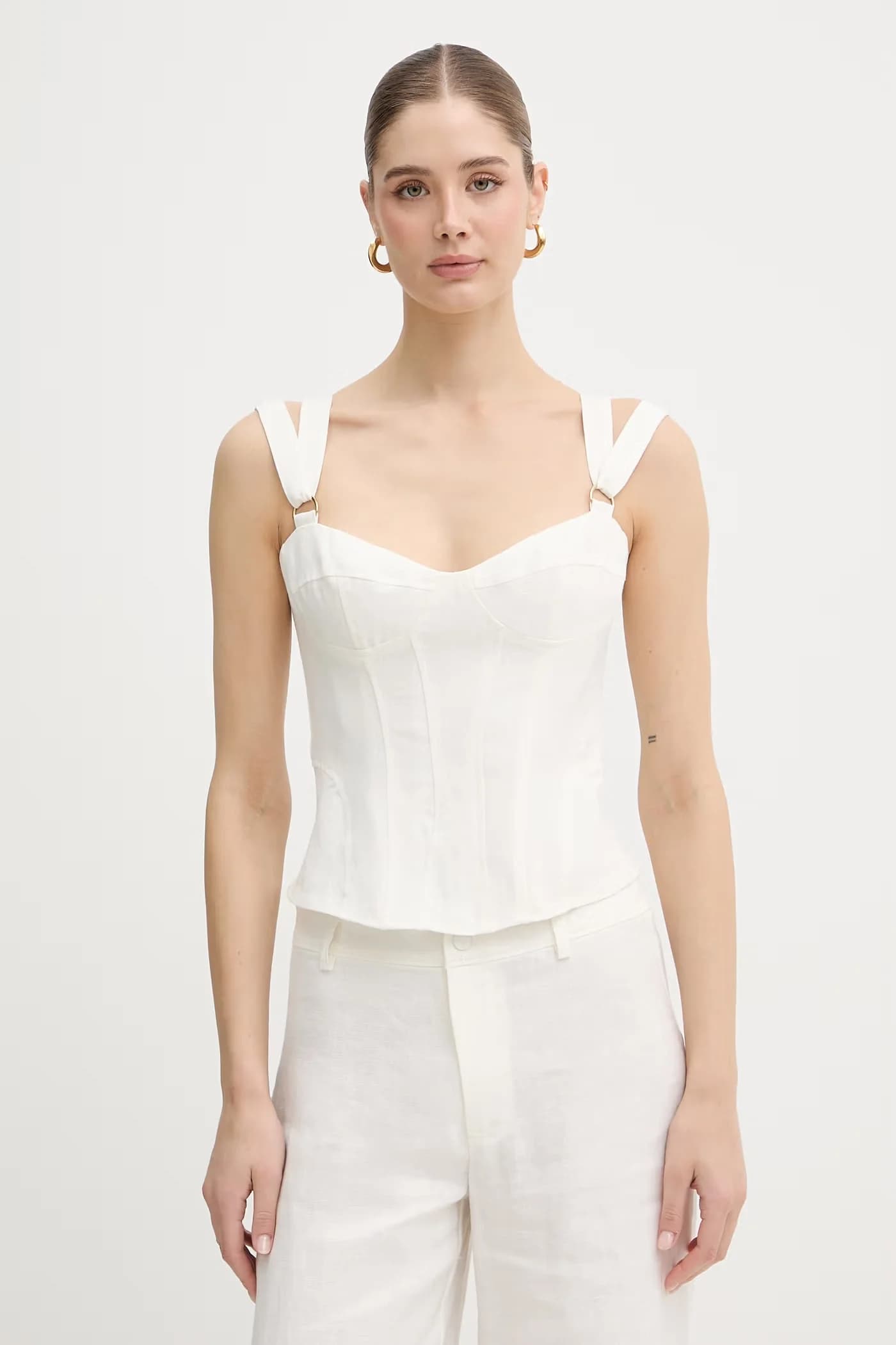 Женский льняной топ