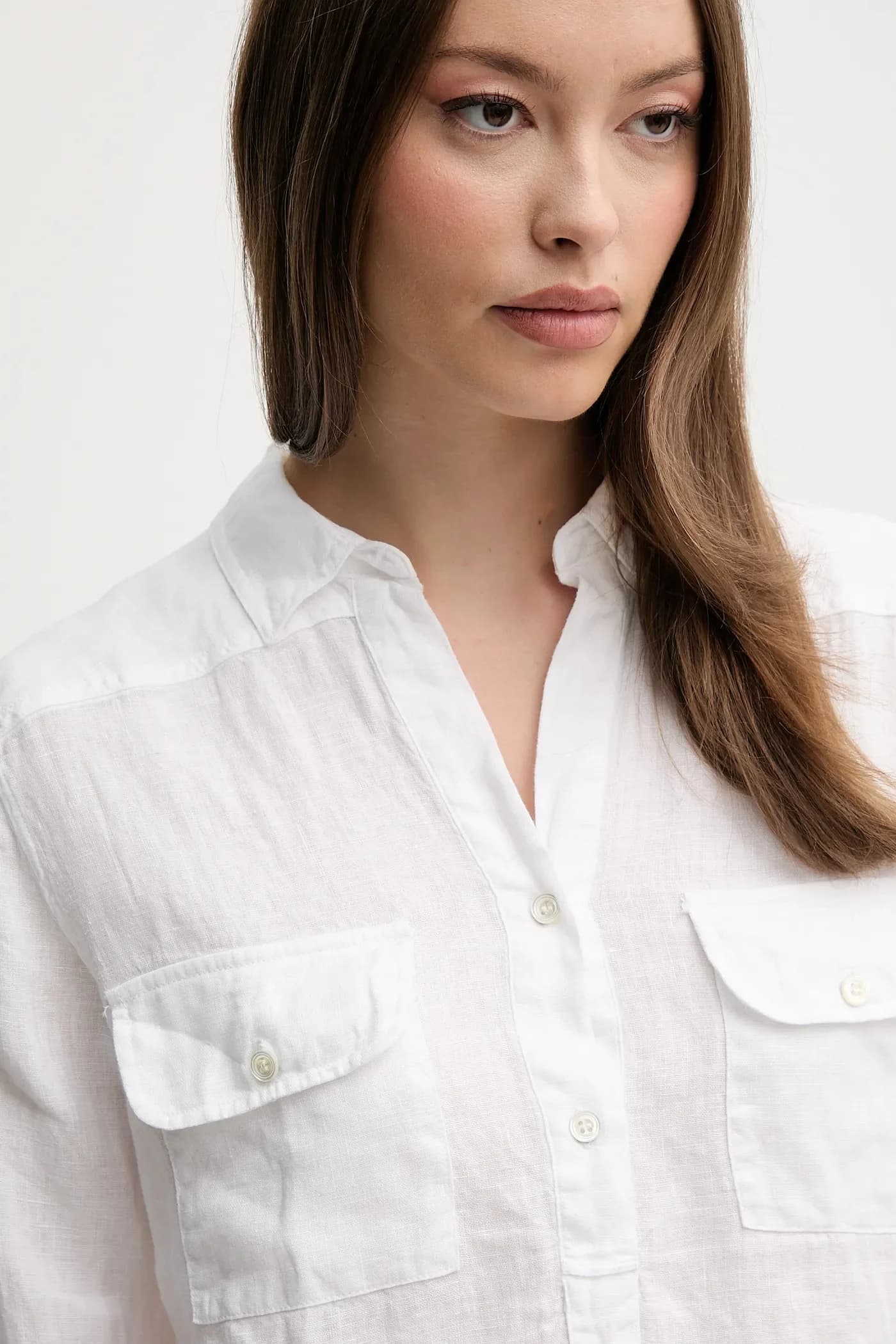 Льняная блузка - фото 4