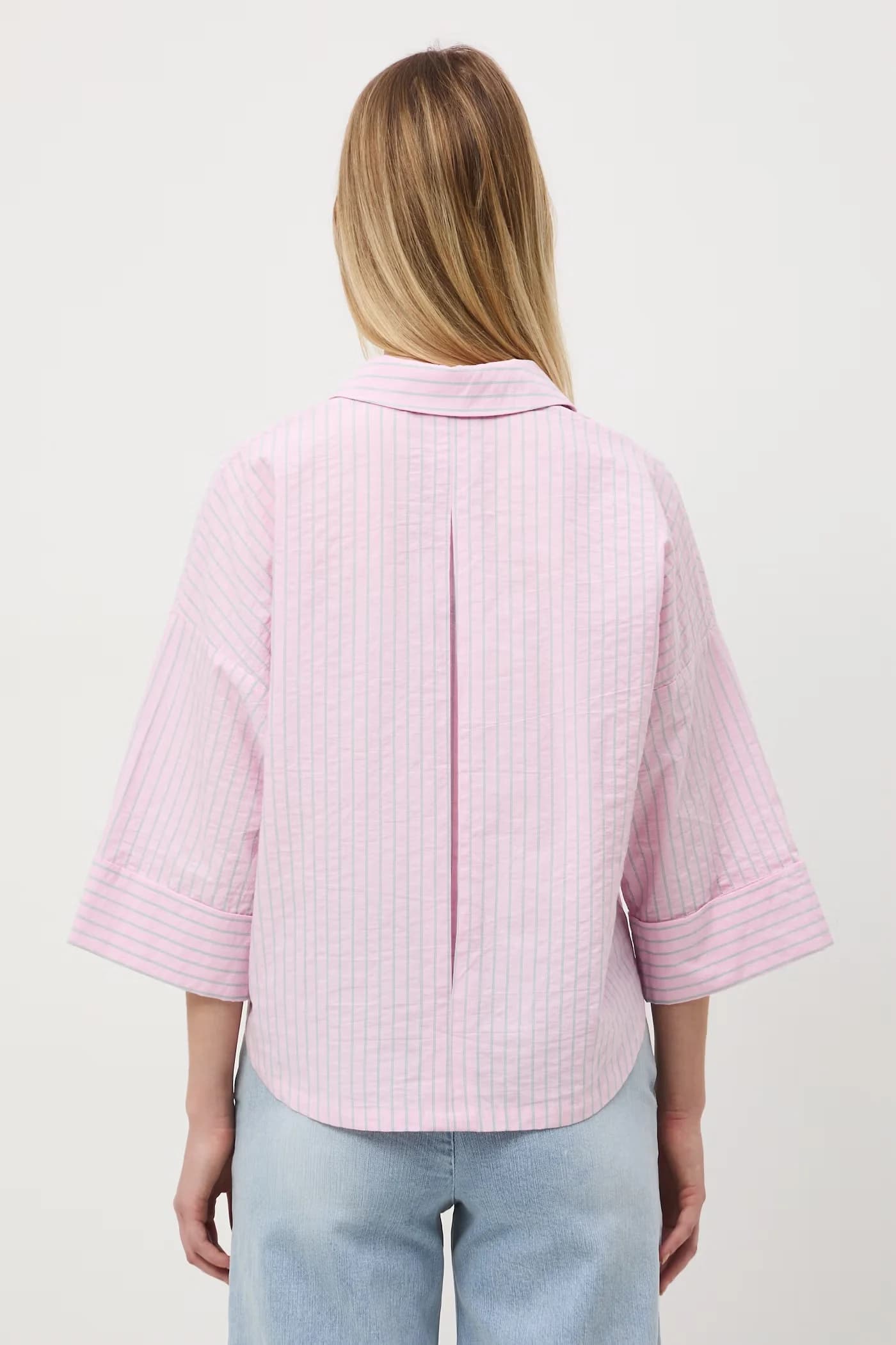 Женская хлопковая рубашка с эластаном - фото 3