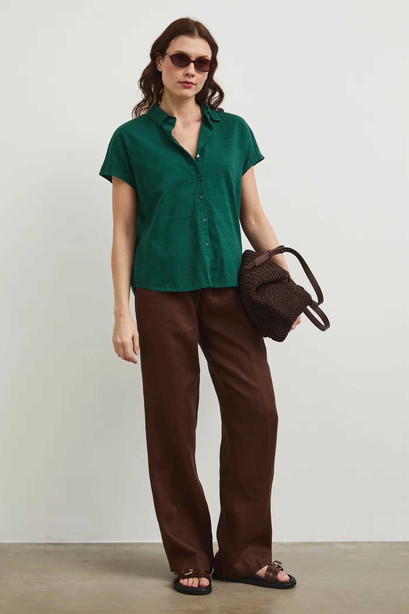 Рубашка из смесового льна - фото 2