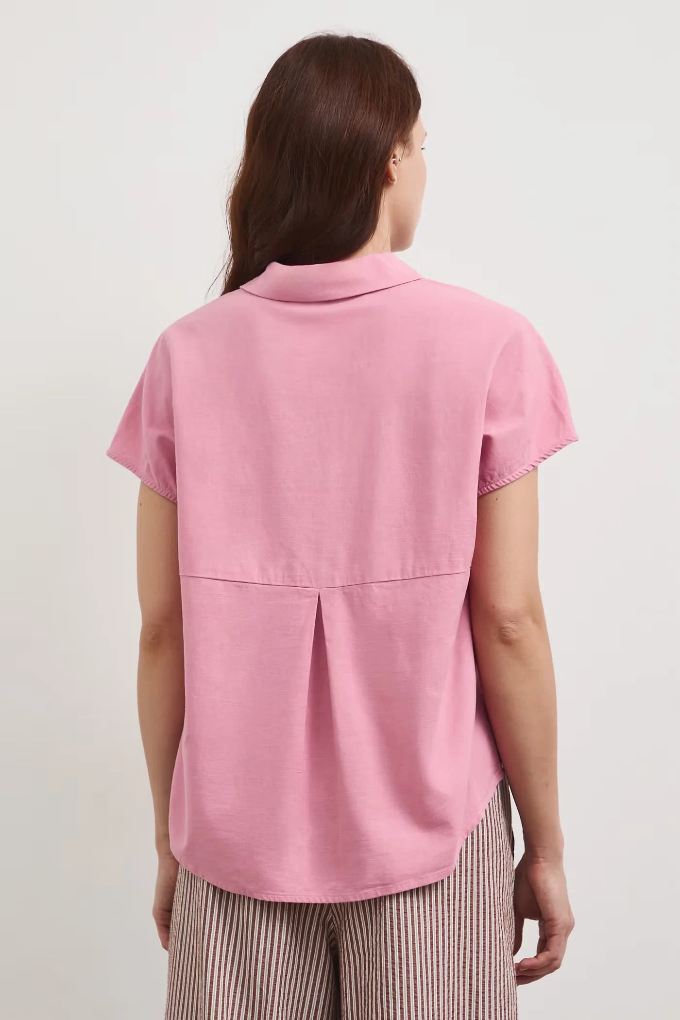 Рубашка из смесового льна - фото 4