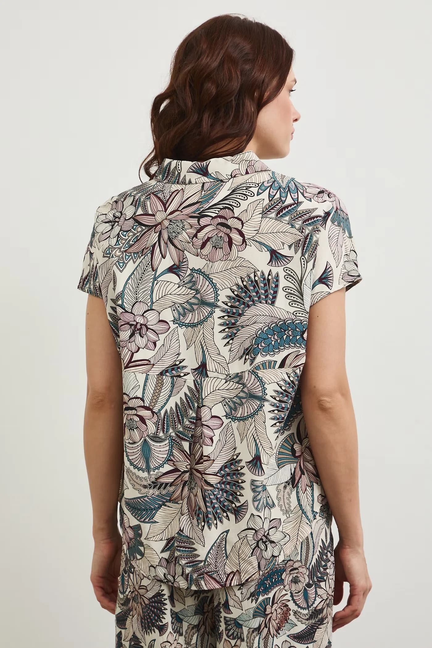 Рубашка из смесового льна - фото 3