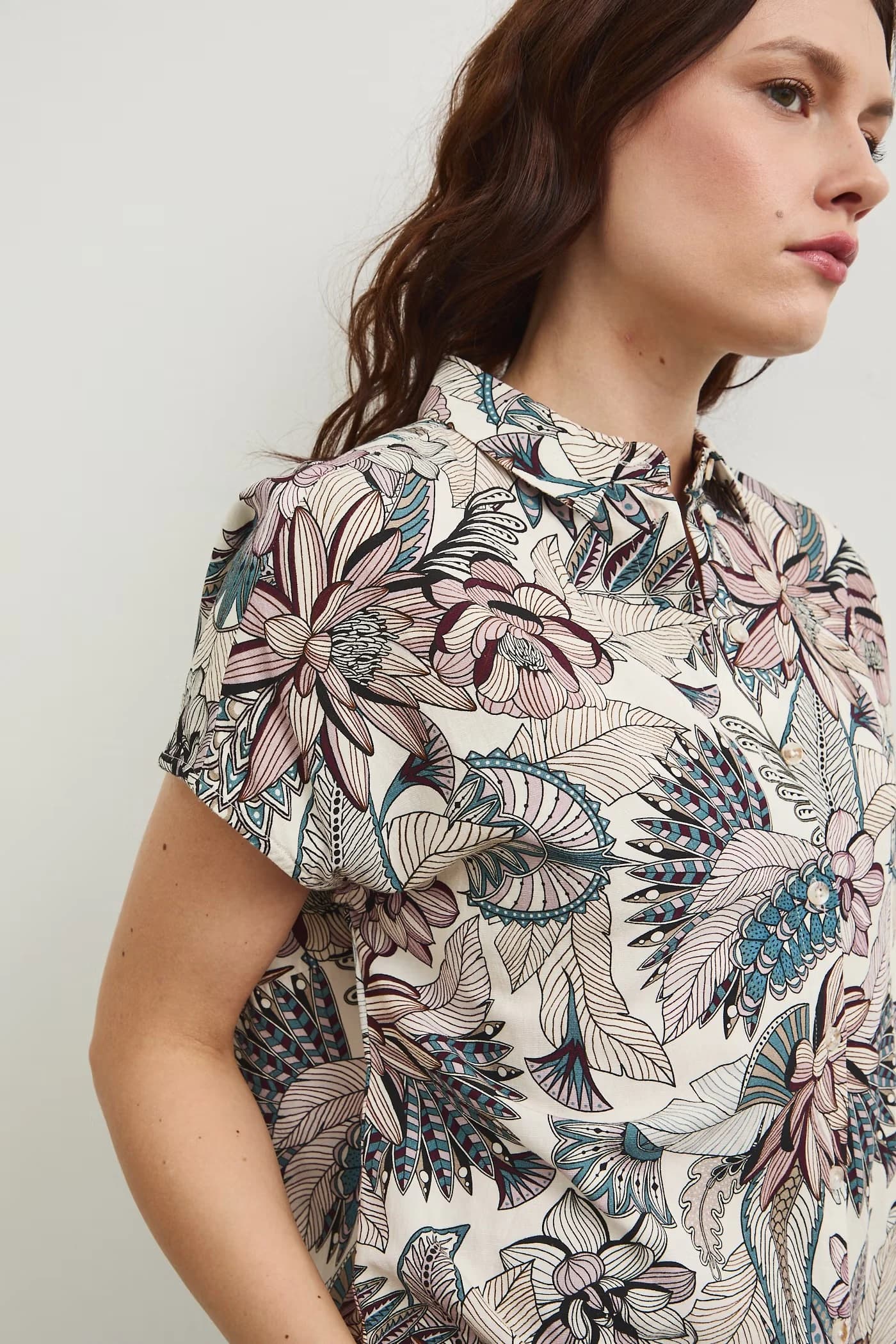 Рубашка из смесового льна - фото 4