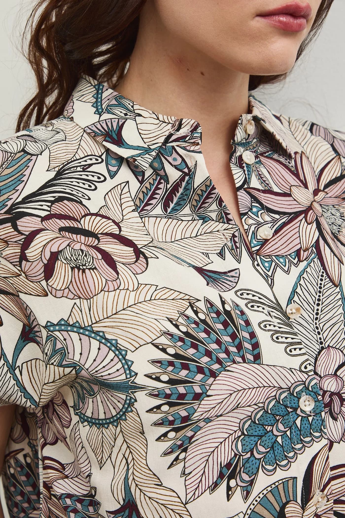 Рубашка из смесового льна - фото 5