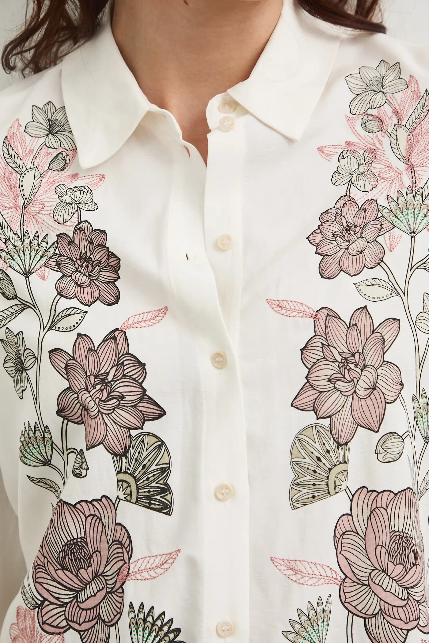 Рубашка из смесового льна - фото 5