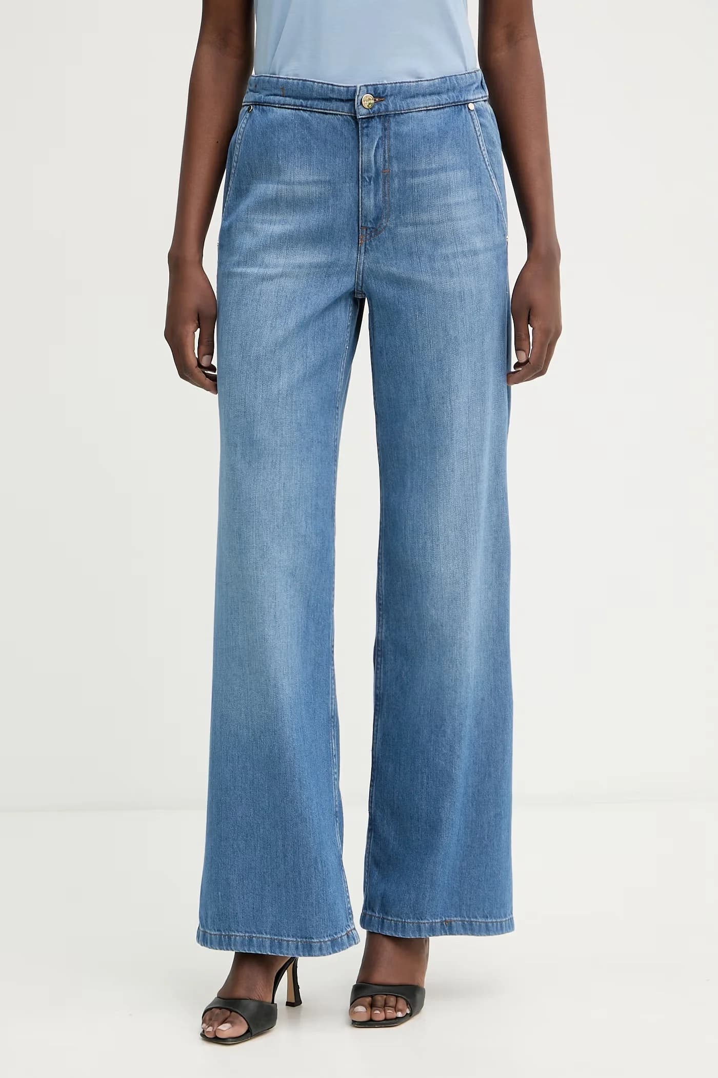 NINABLUE женские широкие джинсы