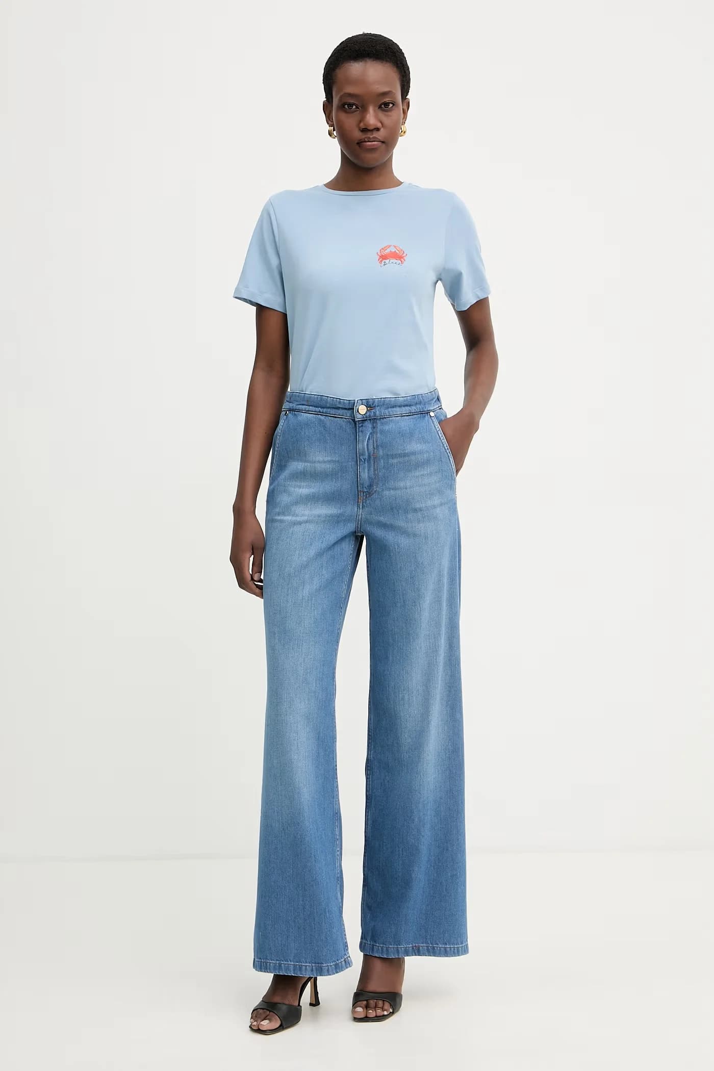 NINABLUE женские широкие джинсы - фото 2