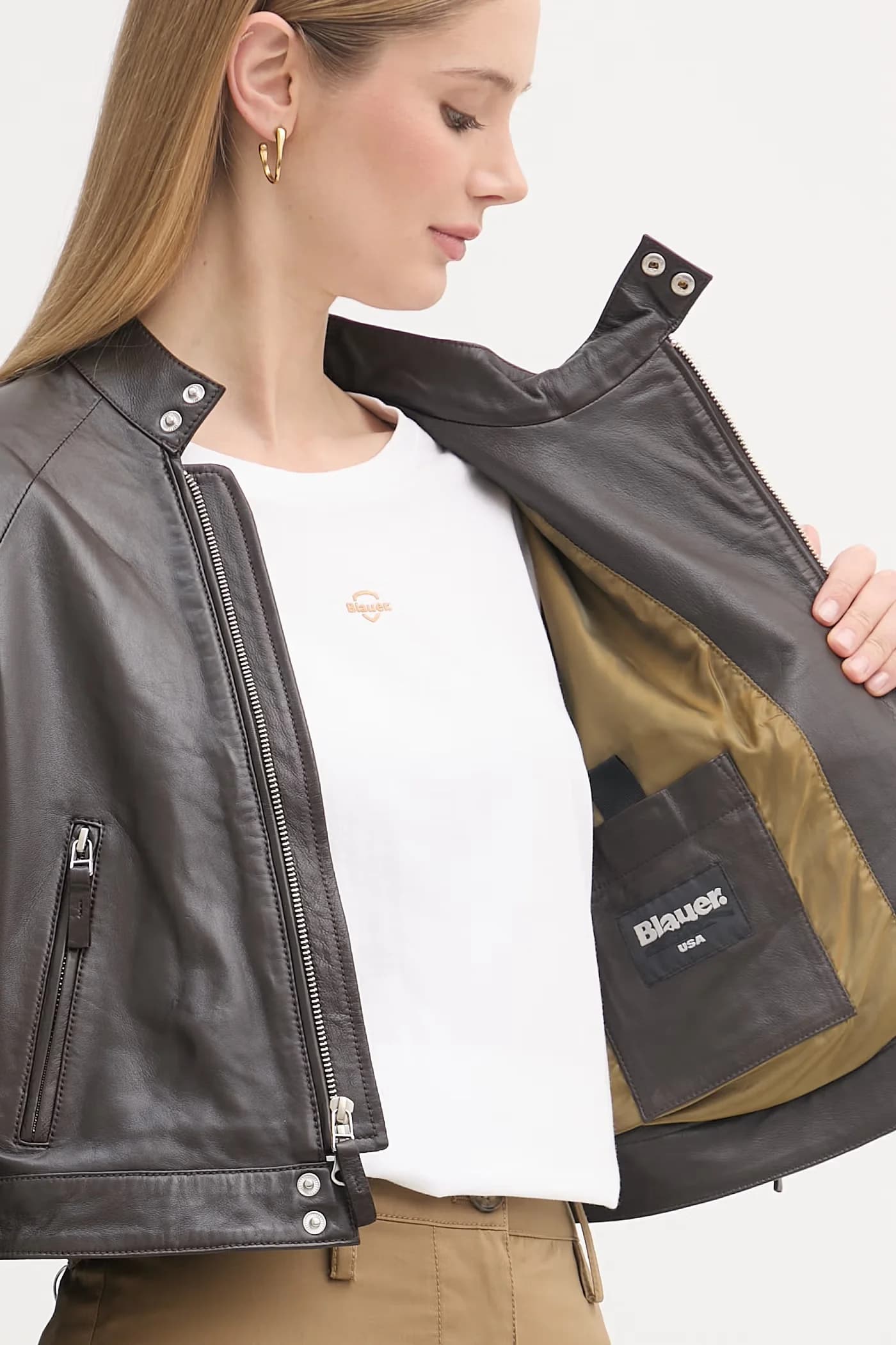 LORETTE женская кожаная куртка - фото 6