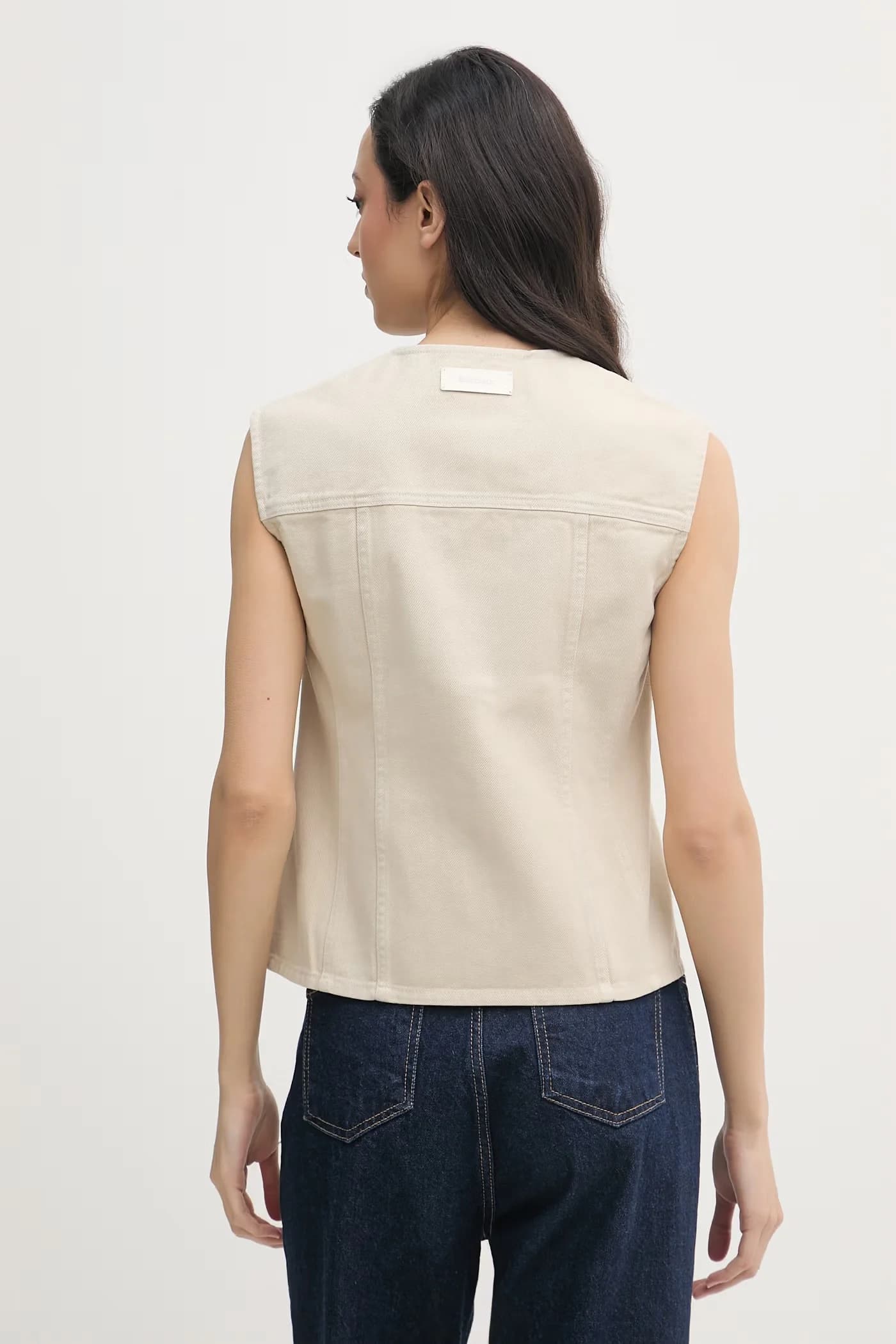 Женский однобортный хлопковый жилет Daya - фото 3