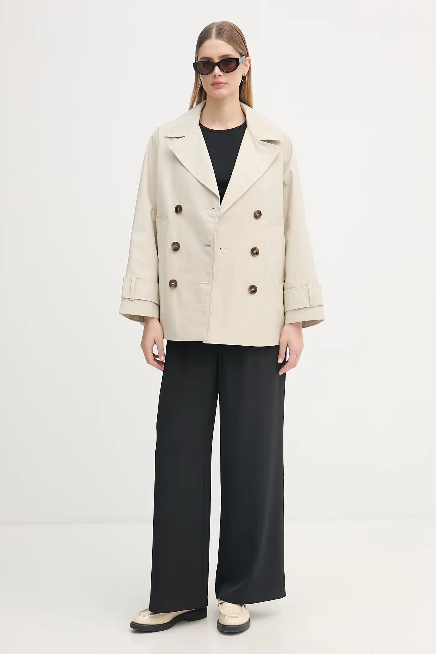 Короткий хлопковый тренч Maisy для женщин - фото 2