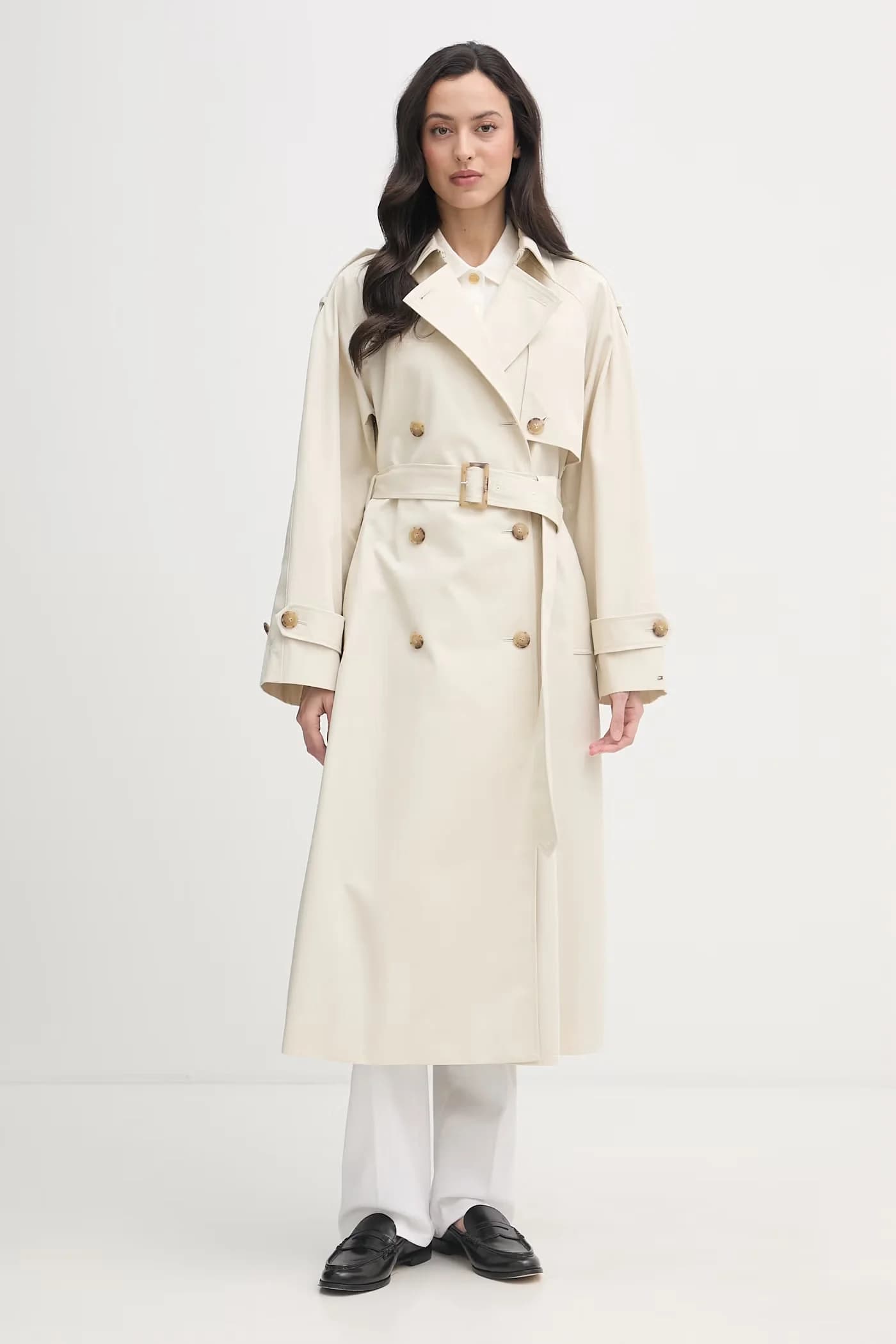 Женский тренч из хлопка