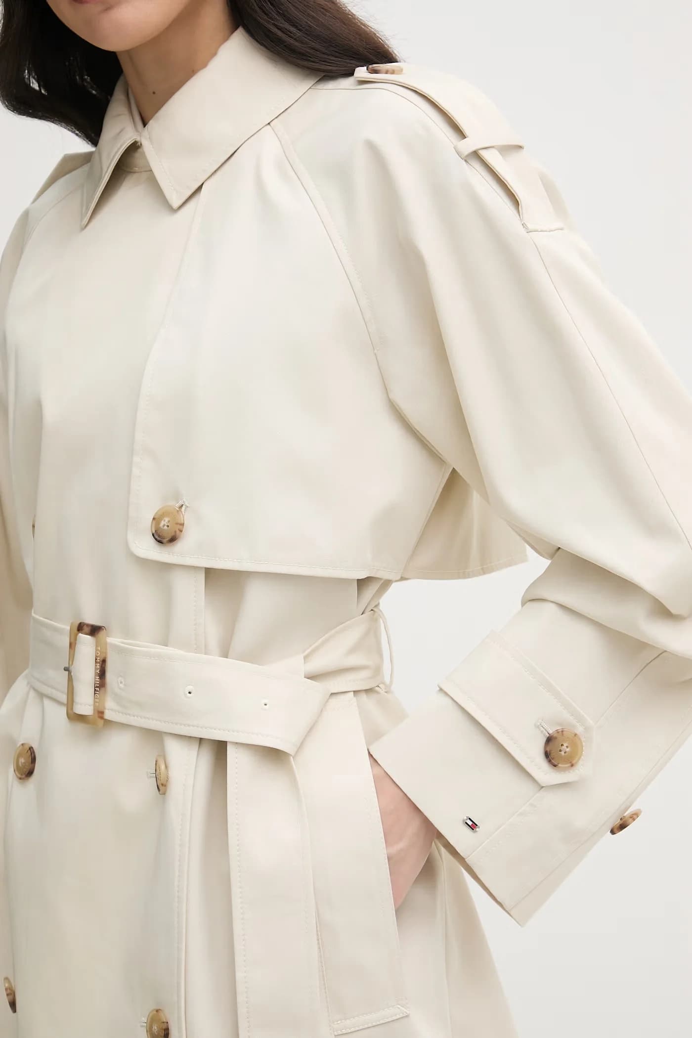 Женский тренч из хлопка - фото 5