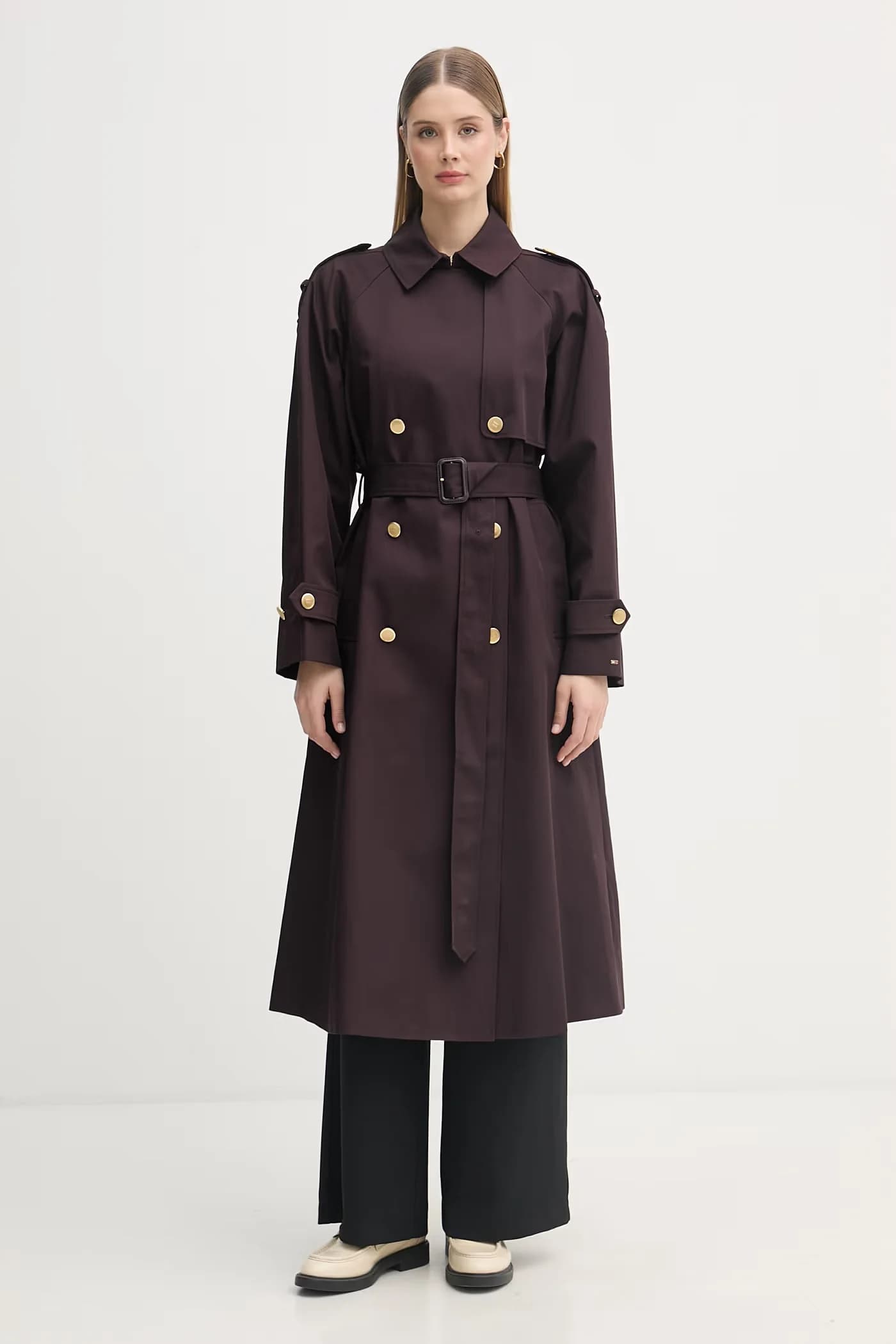 Женский тренч из хлопка