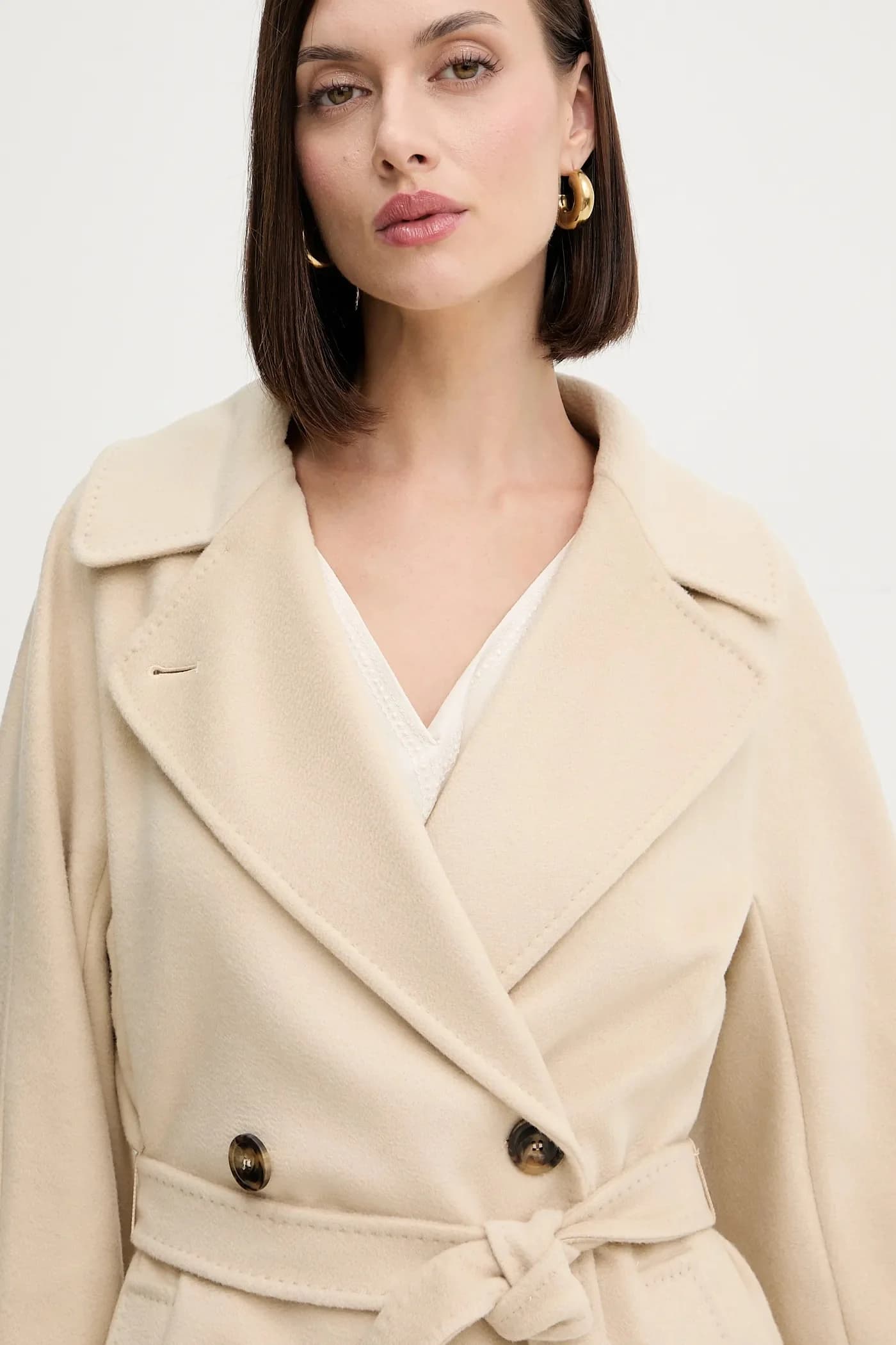 шерстяное пальто RESINA - фото 4